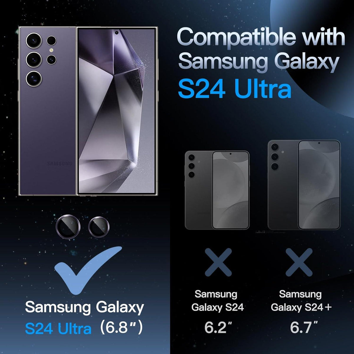 Kameraschutz Samsung Galaxy S24 Ultra Gehärtetes Glas