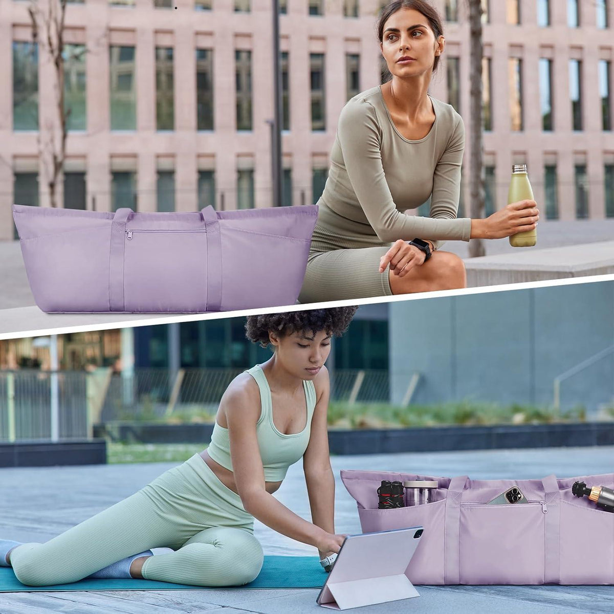 Yogatasche Damen Große Sporttasche Reisetasche mit Schuh- und Nassfach