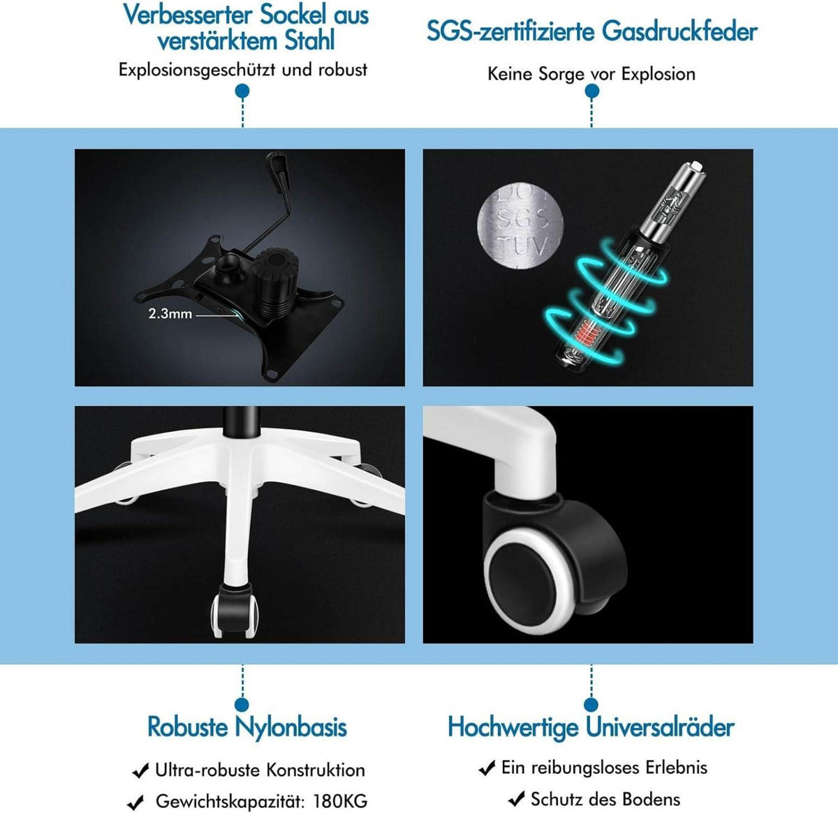 Ergonomischer Büro-Schreibtischstuhl mit