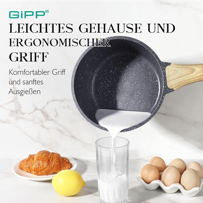 Topfset Granit-Antihaftbeschichtet Induktion 16/18cm Grau