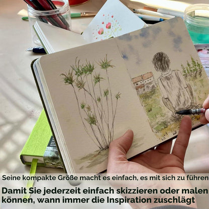 Aquarell Skizzenbuch 15x15 cm – 100% Baumwollpapier
