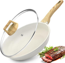 Antihaft Pfanne mit Deckel 20cm Granit Beschichtung Induktion