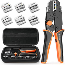Crimpzange Wechselbacken Set mit 6 Einsätzen und Tasche