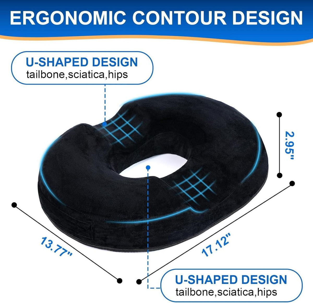 Memory Foam Donut Sitzkissen für Hämorrhoiden