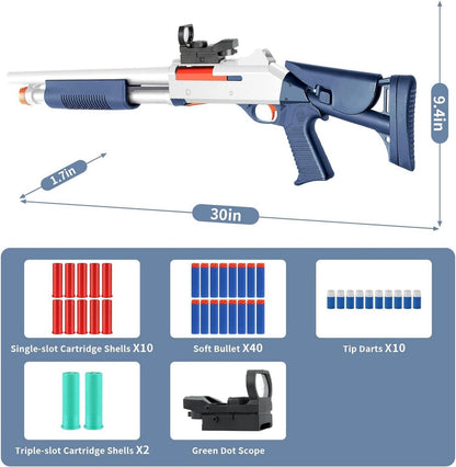 Schaumstoff-Blaster Pistole mit Zielfernrohr und Soft Darts