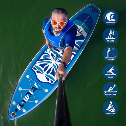 Aufblasbares SUP Board, Komplettes Paddleboard Set mit Zubehör