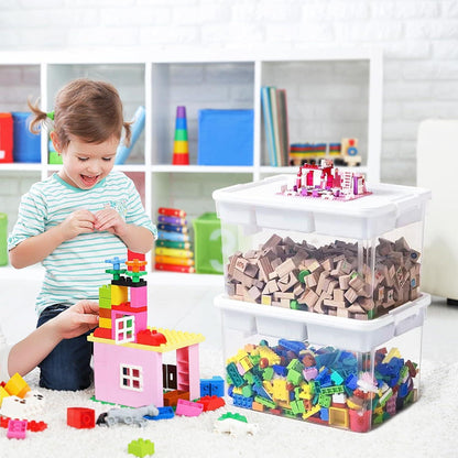 Aufbewahrungsbox Bausteine Stapelboxen Kinder Spielzeugkiste