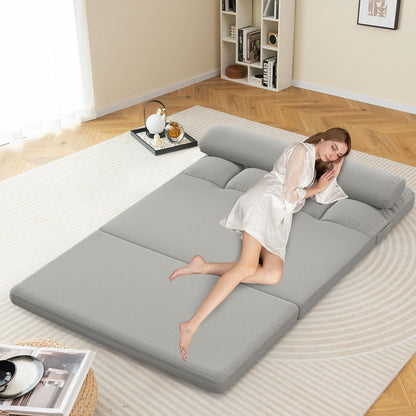 GOPLUS Schlafsessel mit Verstelllehne – 3in1 Sofa für Wohnzimmer