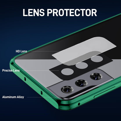 Samsung Galaxy S24 Hülle Adsorption 360 Grad Schutz Aluminium Glas
