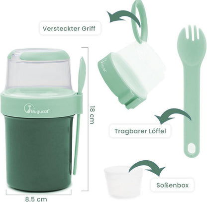 Praktischer Müslibecher to Go 2in1 Set 560ml + 310ml