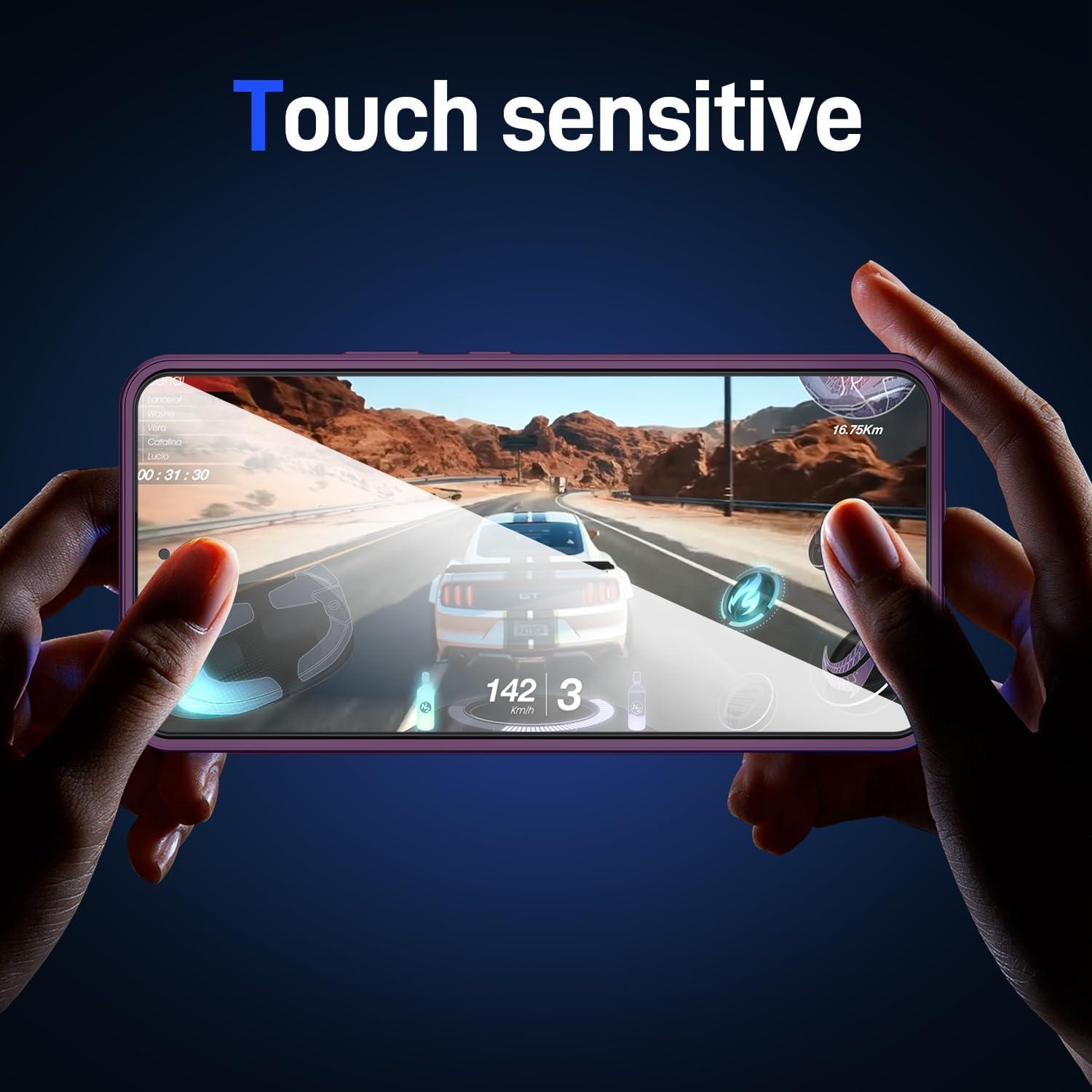 Xiaomi Redmi Note 13 5G Magnetische Adsorption Hülle Stoßfest Flip Cover lila