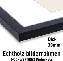 Kollyseek Bilderrahmen 40x50cm Schwarz Echtholz Acrylglas