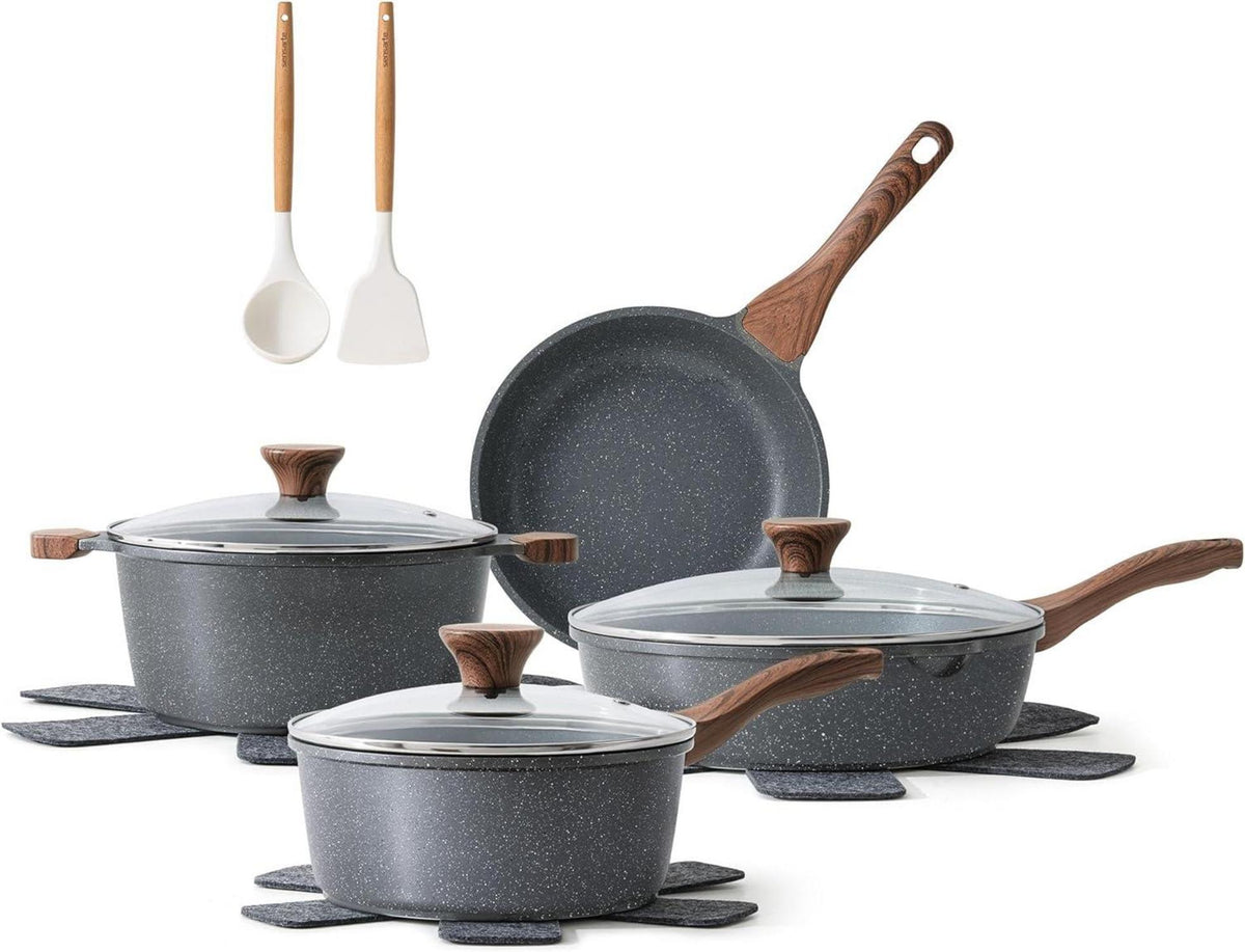 Antihaft Kochgeschirr Set 13-teilig Topf Pfannen Stay Cool Pfanne