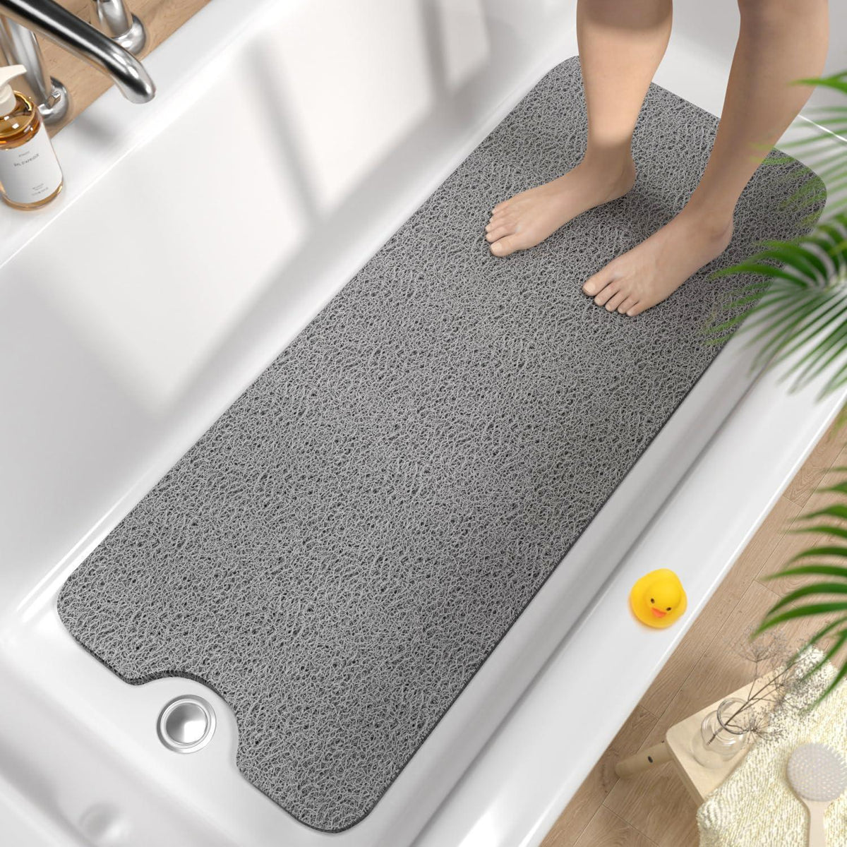 Rutschfeste Badewannenmatte 100x40cm – Schnelltrocknend & Zuschneidbar