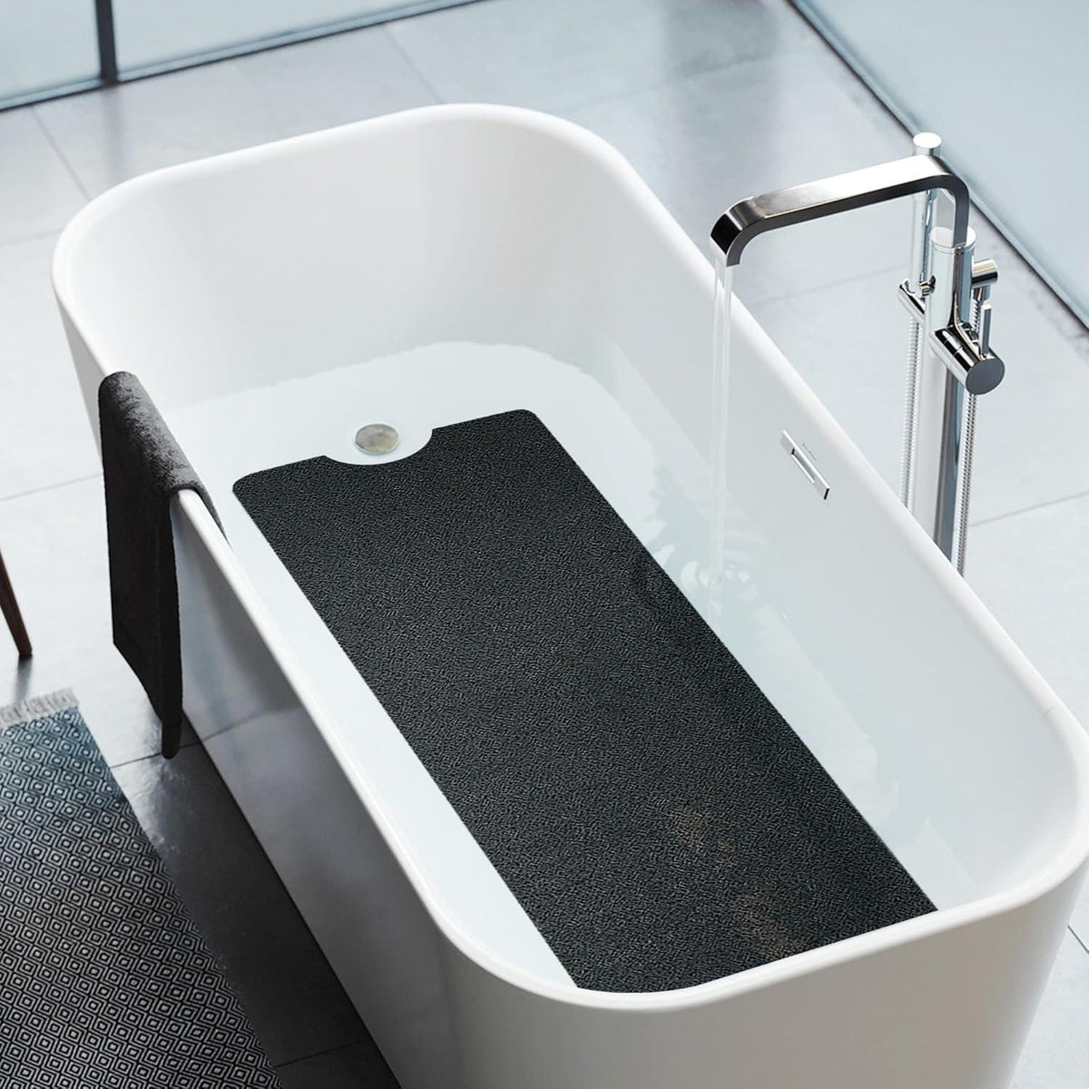 Rutschfeste Badewannenmatte 100x40cm – Schnelltrocknend & Zuschneidbar