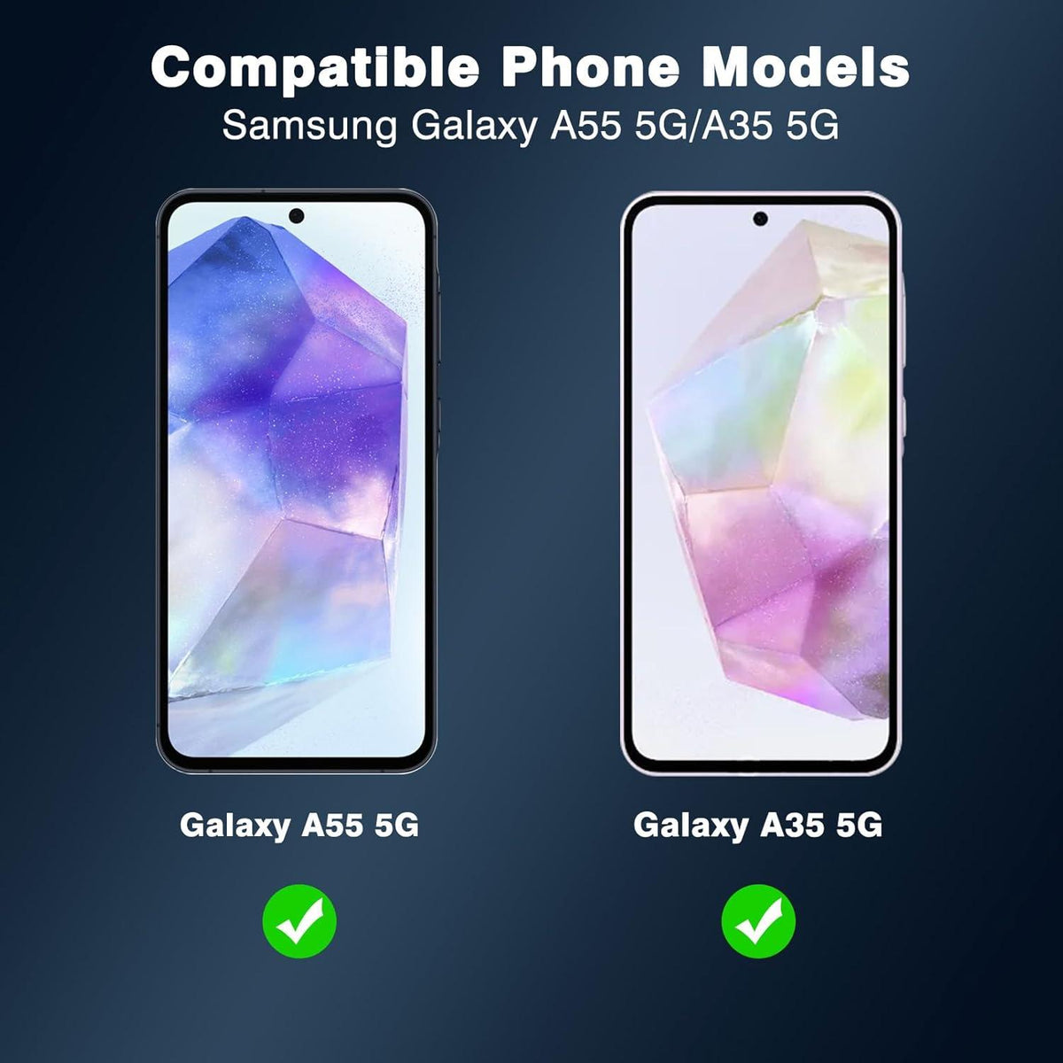OMOTON Samsung Galaxy A35 5G/A55 5G Panzerglas Schutzfolie 3
