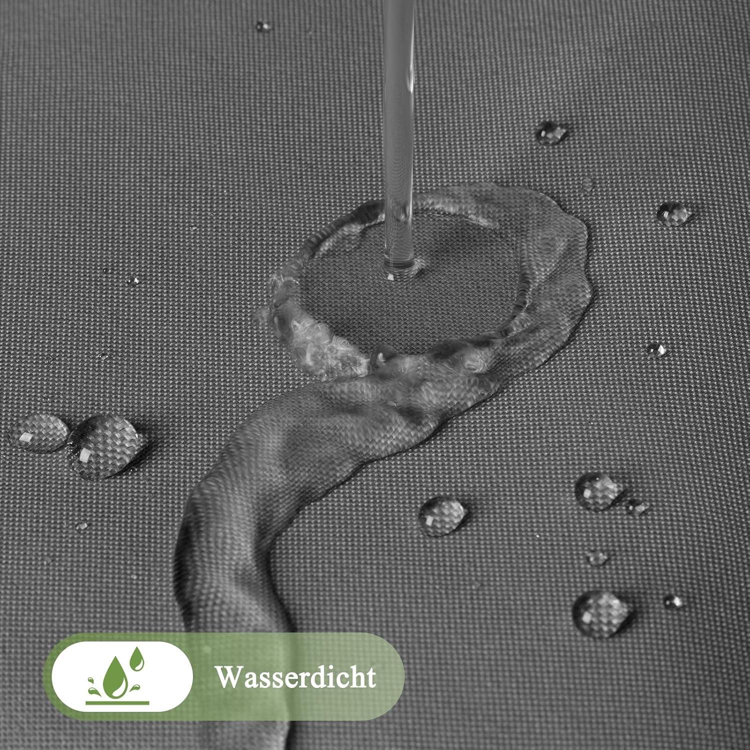 Duschvorhang Textil 180x180cm Grau Wasserdicht mit Antischimmel