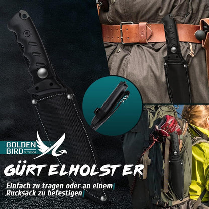Survival Messer 2-in-1 mit Säge & Scheide – Jagd & Outdoor