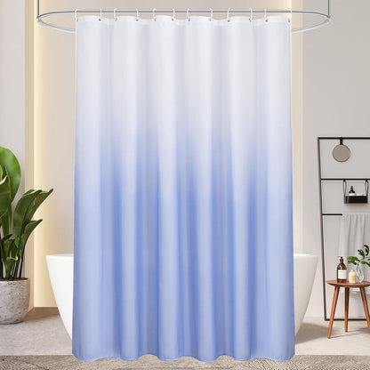 Textiler Duschvorhang Blau 180x180cm Wasserdicht Waschbar mit