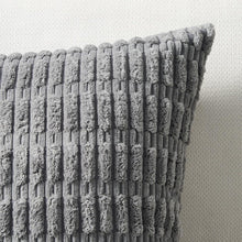 Topfinel 4er Set Kissenbezug 30x30 cm Grau Kordsamt Sofa