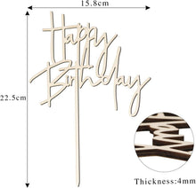 Holz Happy Birthday Cake Topper für Geburtstagstorte