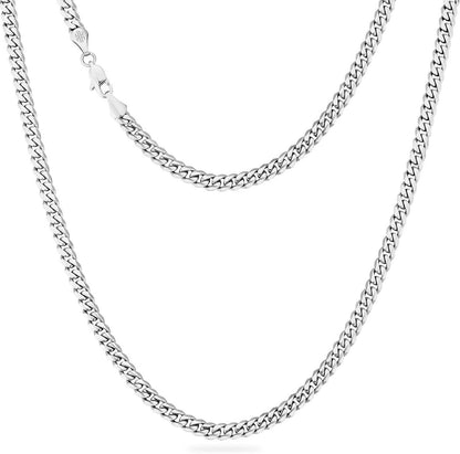 KRKC&CO Diamantschliff Panzerkette Edelstahl Cuban Chain 5mm Gold