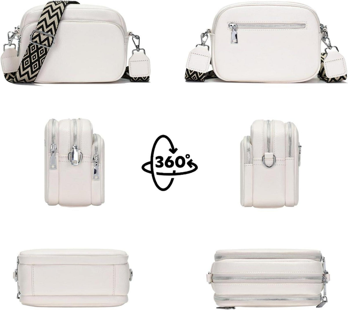 Kleine Umhängetasche Damen Crossbody Bag Vegan Leder Handtasche