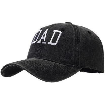 Vintage Baseball Cap Verstellbare Washed Papa Mütze Schwarz