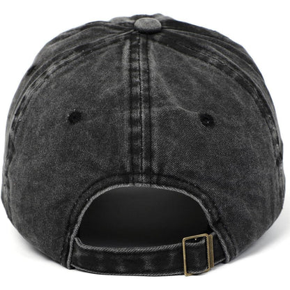 Vintage Baseball Cap Verstellbare Washed Papa Mütze Schwarz