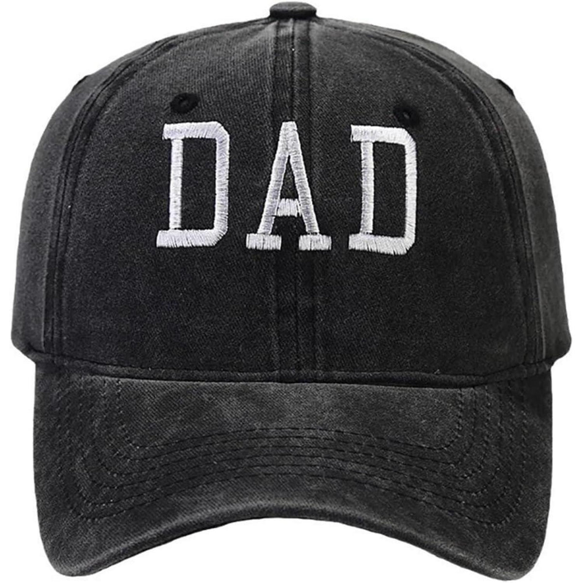 Vintage Baseball Cap Verstellbare Washed Papa Mütze Schwarz