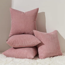 Set Kissenbezug Rosa 40x40 Cord 4er Pack - Weiches Dekokissen für Sofa