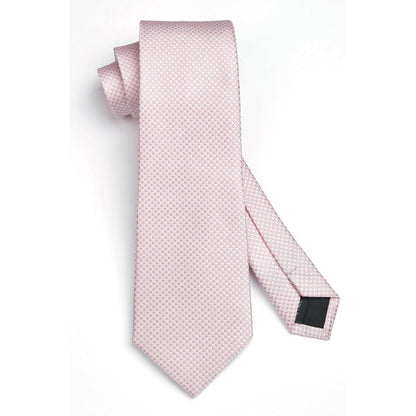 Herren Krawatte & Einstecktuch Set, Rosa, Formell