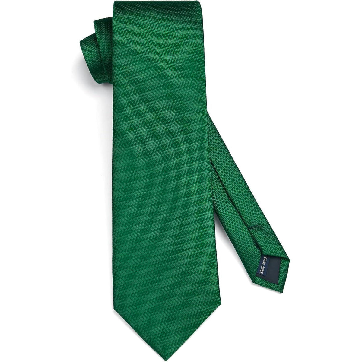 Herren Krawatte & Einstecktuch Set Grün Formell