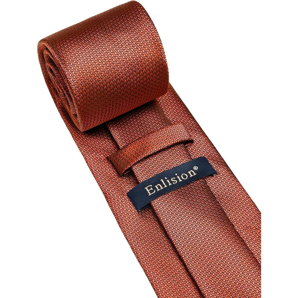 Herren Krawatte & Einstecktuch Set Gebranntes Orange Formell