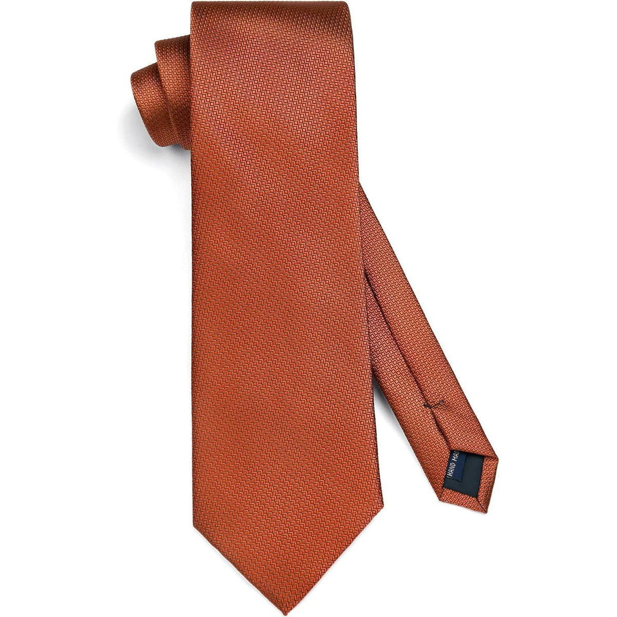 Herren Krawatte & Einstecktuch Set Gebranntes Orange Formell