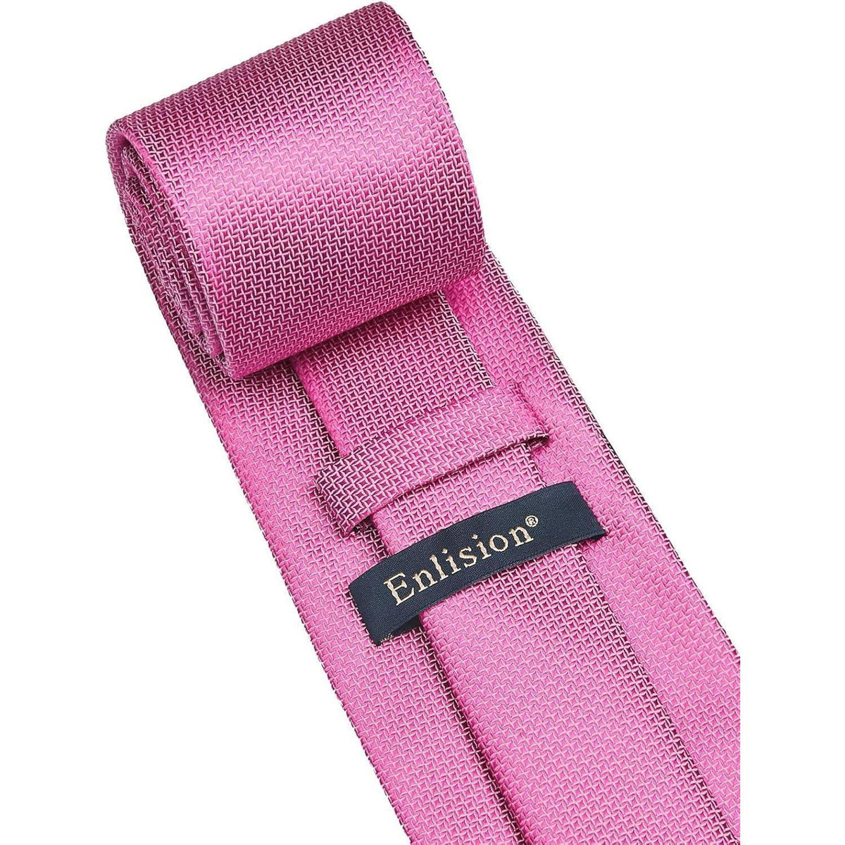 Herren Krawatte & Einstecktuch Set Fuchsia Rosa Formell