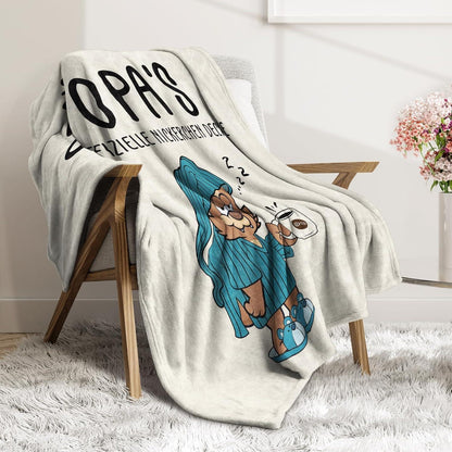 Personalisierte Flanelldecke für Opa Geburtstagsgeschenk