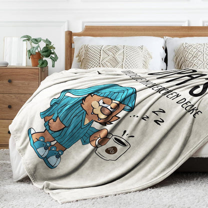 Personalisierte Flanelldecke für Opa Geburtstagsgeschenk