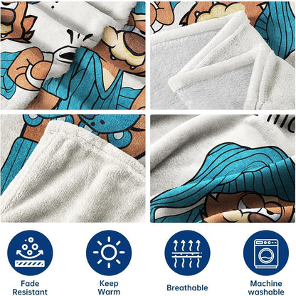 Personalisierte Flanelldecke für Opa Geburtstagsgeschenk