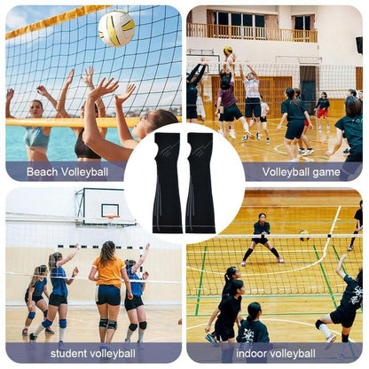 Volleyball Armschoner mit Silikonstreifen – Schwarz