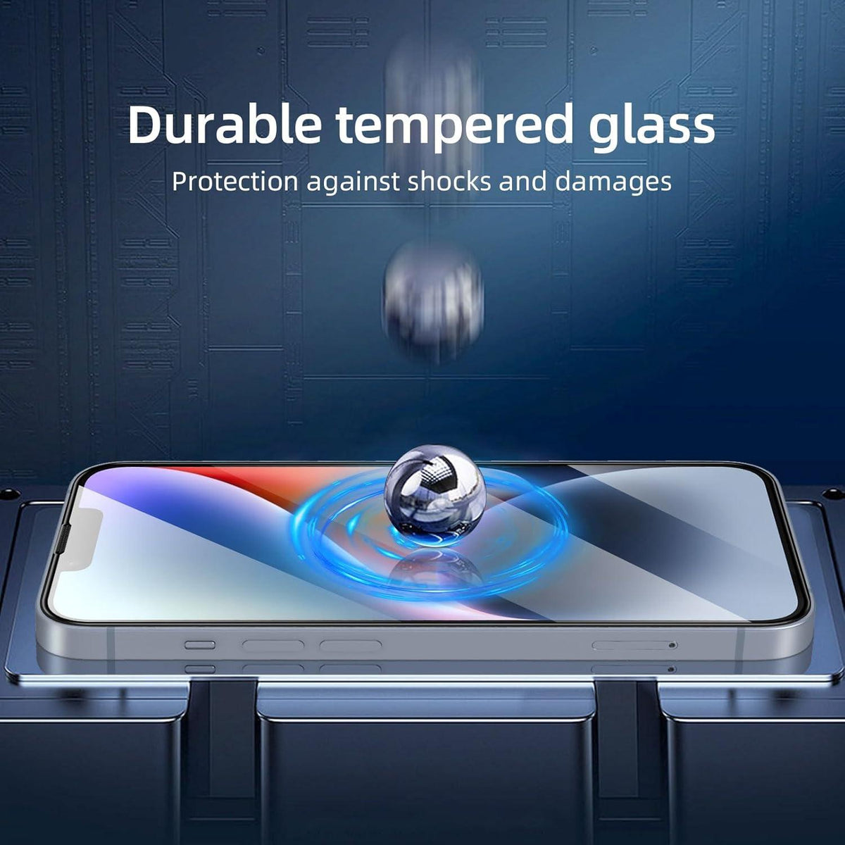 NEW'C 3 Stück Full Screen Schutzglas für iPhone 14 13 Pro 6,1 Zoll Schwarz