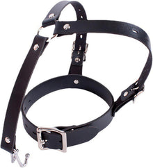 Einstellbares Bondage Halsband mit Nasenhaken in Y-Form