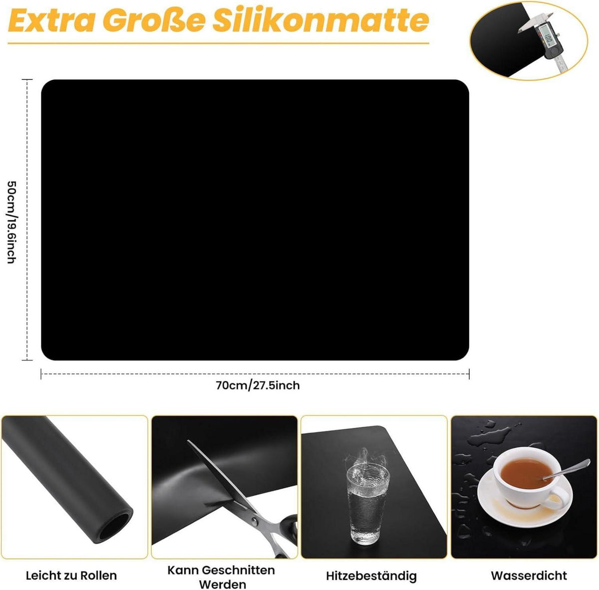 Kssvzz Silikonmatte Groß 70x50cm Bastelmatte Rutschfeste