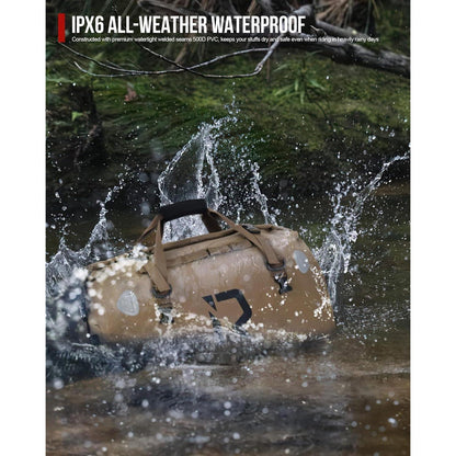 Wasserdichte Motorrad Gepäckrolle 50L – Braun