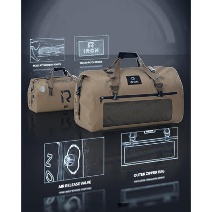 Wasserdichte Motorrad Gepäckrolle 50L – Braun