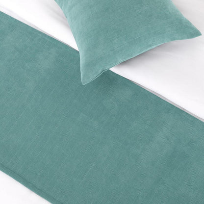 Bettläufer Chenille Blau-Grün 180x50cm Modern Style