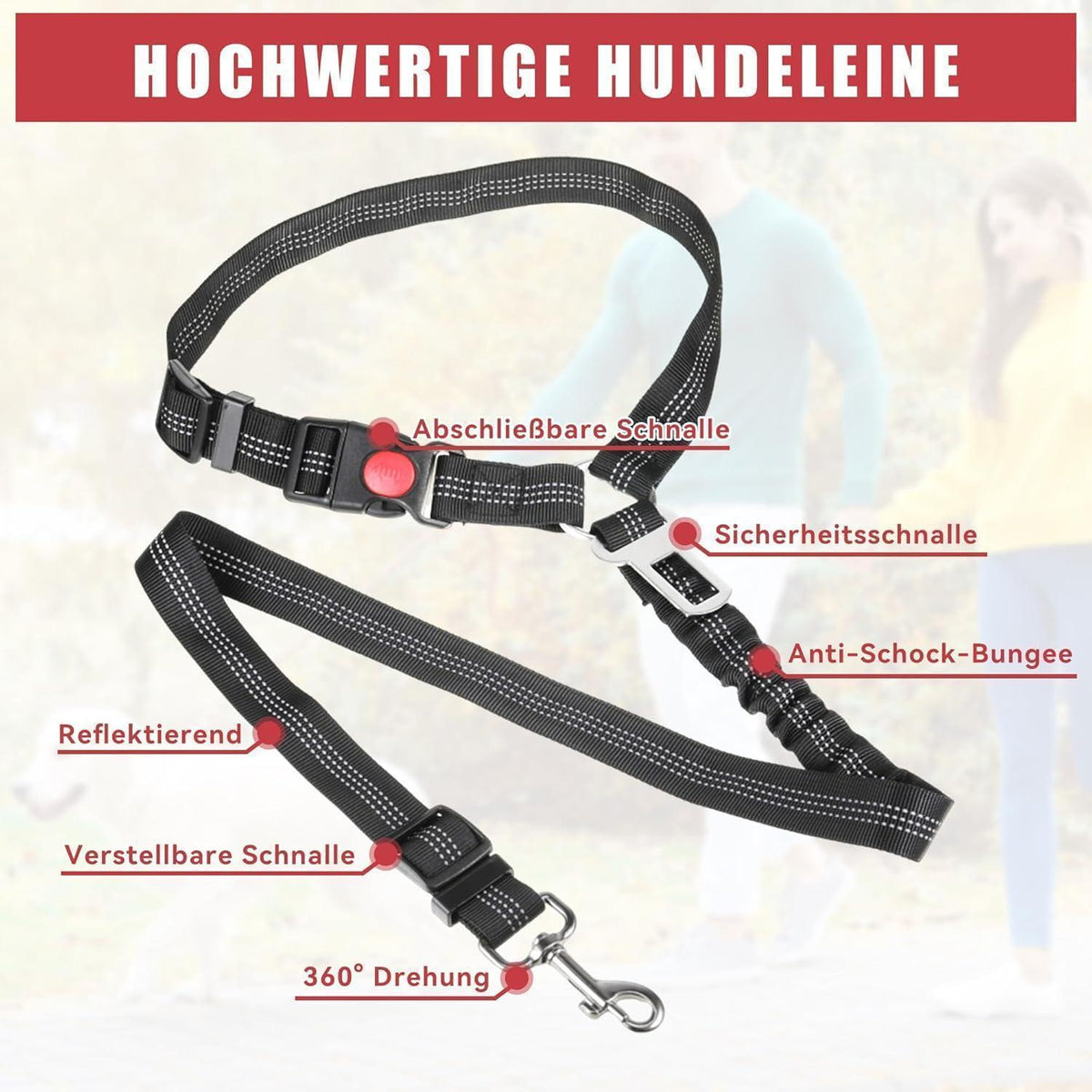 Verstellbarer Hunde Sicherheitsgurt Auto Kopfstütze für kleine Hunde