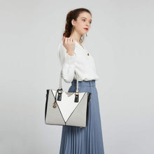Miss Lulu Damen Handtasche Schultertasche Shopper V-Design
