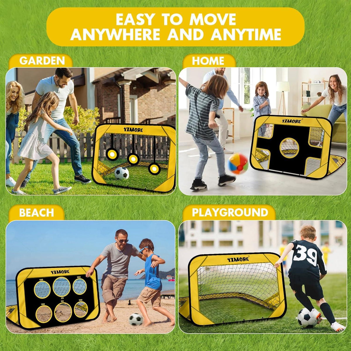 Kinder Fußballtor Pop Up Fussballtore Set Outdoor Indoor Tragetasche