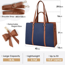Damen Handtasche Shopper Groß Schwarz Laptoptasche 15.6 Zoll